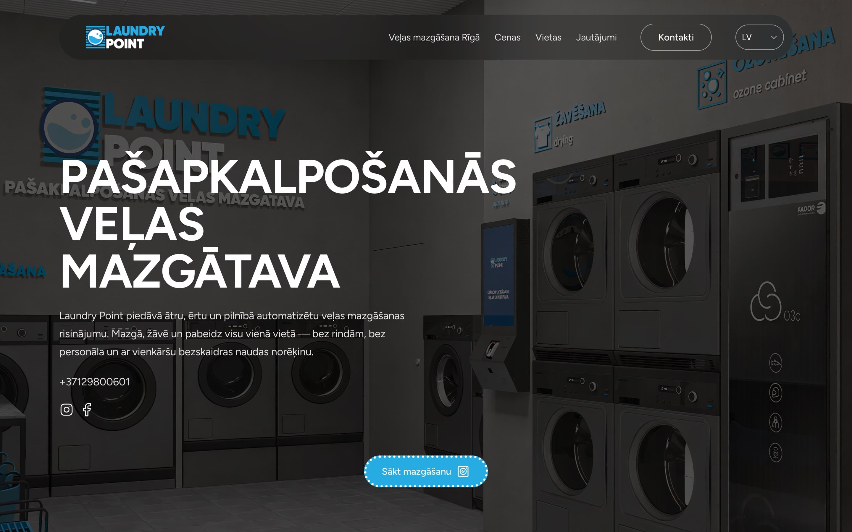 LaundryPoint website, built by Eight Visions
