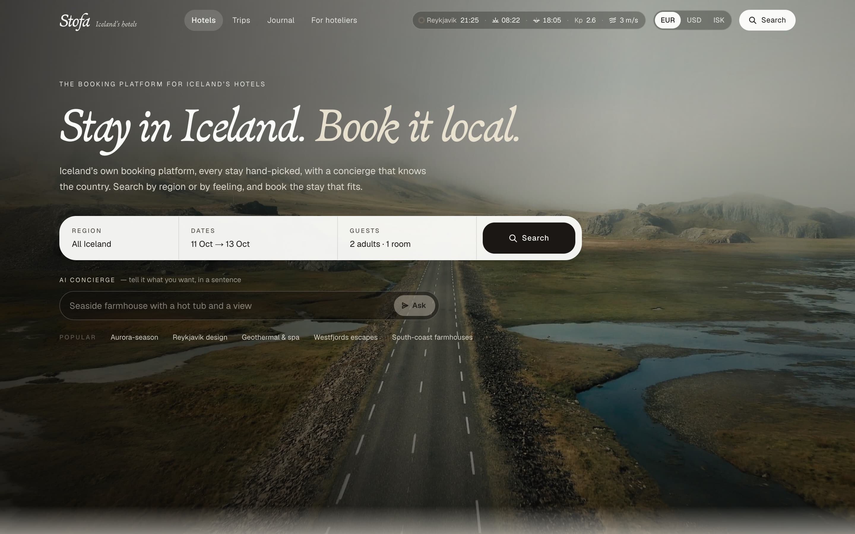 Stofa Iceland website, built by Eight Visions